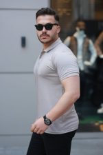 Erkek Yakalı Kagi Kumaş Kısa Kollu T-shirt - Görsel 2