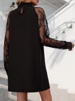 Kadın Uzun Kollu Damla Detaylı Sandy Mini Elbise - Görsel 3