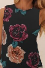 Kadın Kolsuz Sırttan Bağlamalı Fırfırlı Leopar Desenli Süprem Elbise - Görsel 2