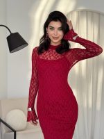 Vedo Çiçek Detaylı Elbise - Görsel 2