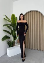 Vasco Madonna Drapeli Elbise - Görsel 3