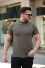 Erkek Yarım Balıkçı Yaka Kısa Kollu T-shirt - Görsel 2