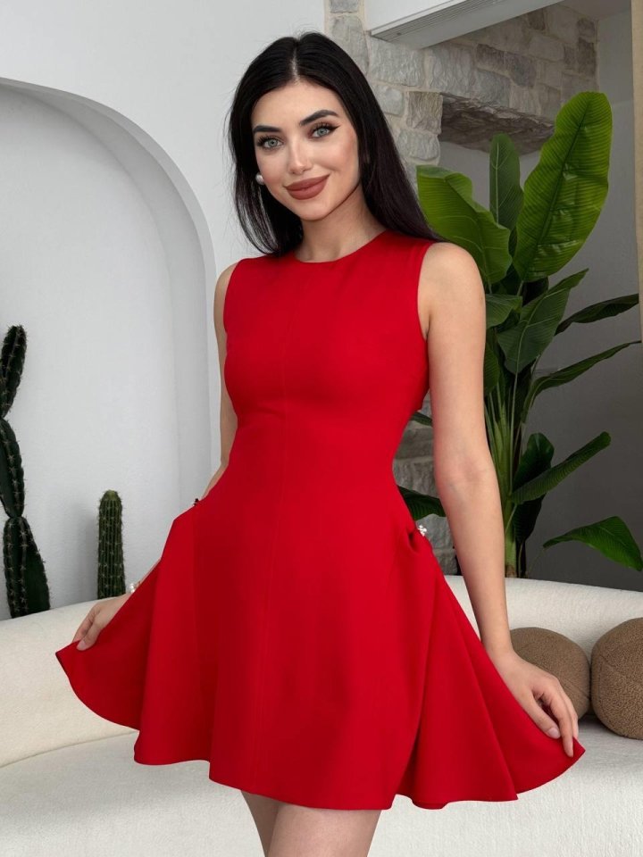 d81b94388675736fe285 More İnci Detaylı Elbise - Görsel 1