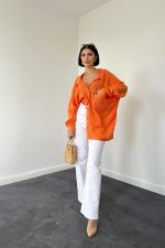 Oranj Tek Cepli Bedensiz Cruz Gömlek - Görsel 2