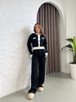 Kadın Uzun Kollu şerit Detay Triko Takım - Görsel 3