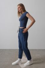 Pantolon - İndigo - Görsel 3