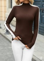 Kadın Uzun Kollu Balıkçı Yaka Kaşkorse Bluz - Görsel 3