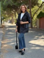 Kadın Kapüşon Ve Büzgü Detay Yağmurluk