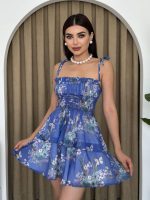 Venlo Beli Lastikli İp Askılı Elbise