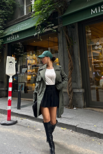 TRENCH KISA ŞANEL BOY - Haki - Görsel 3