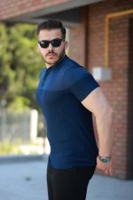 Erkek Hakim Yakalı Kısa Kollu Pamuklu T-shirt - Görsel 2