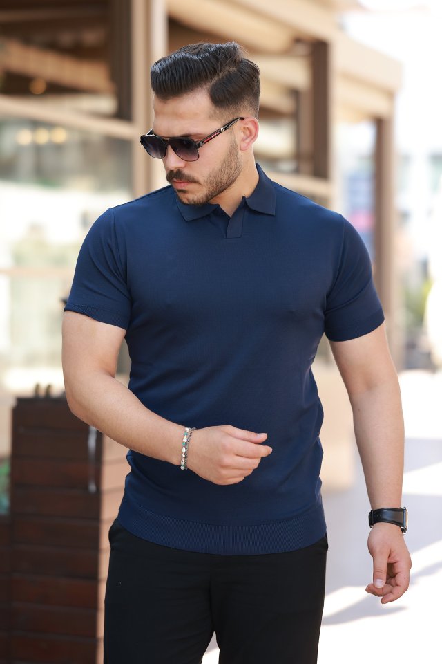 e4c984e0c20f93e03f84e144c45cefb5 Erkek Hemşire Yaka Kısa Kollu Tişört - Görsel 1