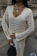 Ajur Detaylı İspanyol Kol Elbise 2840 - Görsel 3