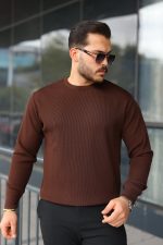 Erkek Selanik Örme Bisiklet Yaka Triko - Görsel 3