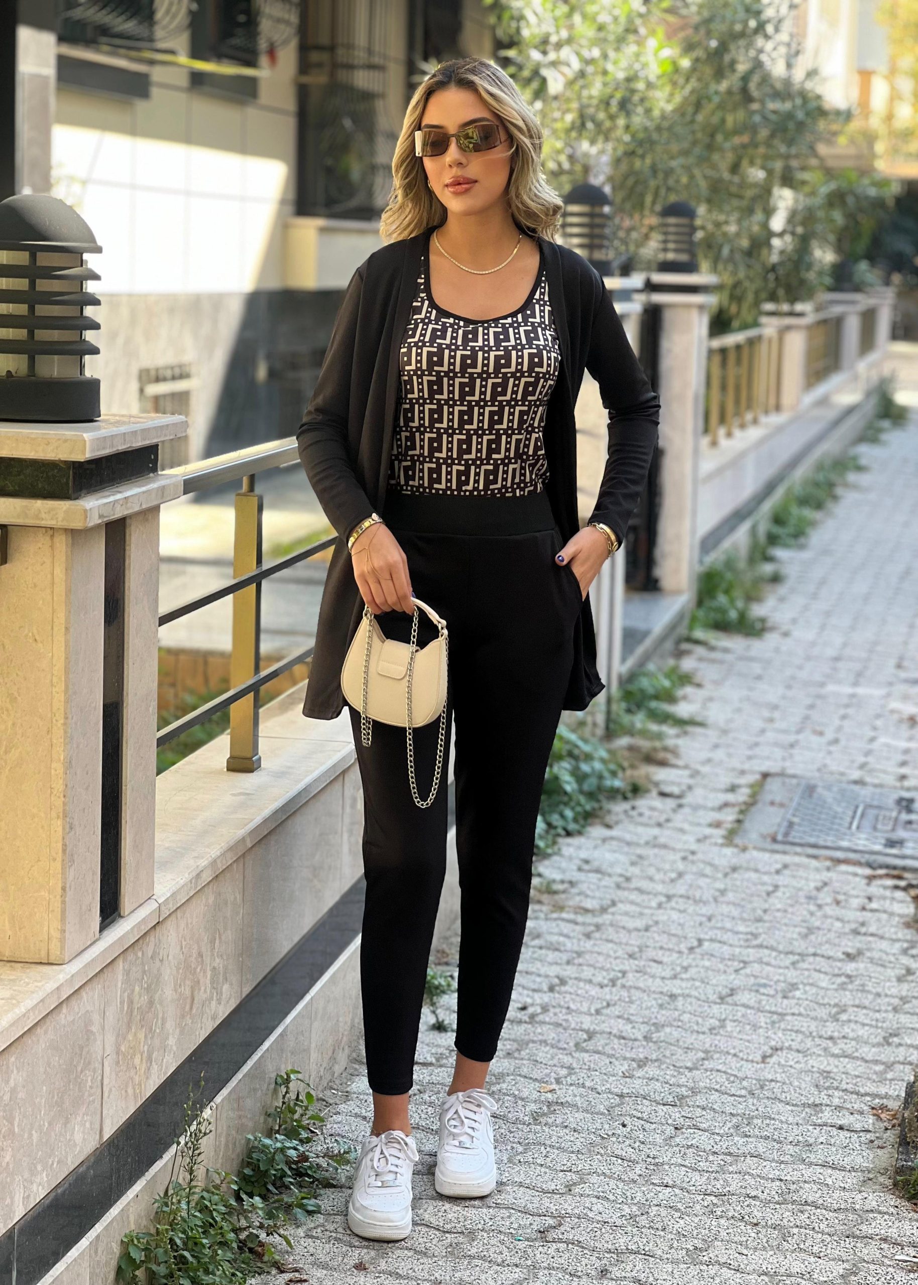 ea4a53472aa1c2636f34c696aef531b8 Kadın Uzun Kollukrep üçlü Takım - Görsel 1