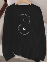 Kadın Uzun Kollu Bisiklet Yaka Desenli Viskon Bluz - Görsel 2