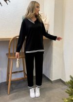 Kadın Yeni Sezon Uzun Kollu Ribana Detay Ikili Takım - Görsel 2