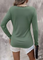 Kadın Uzun Kollu V Yakalı Kaşkorse Bluz - Görsel 2