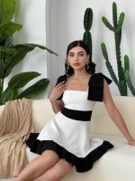 Miron Omuz Fiyonklu Elbise - Görsel 3