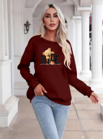 Kadın Uzun Kollu Bisiklet Yaka Viskon Iki Iplik Bluz - Görsel 3