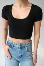 Geniş Yaka Bady - Siyah - Görsel 3