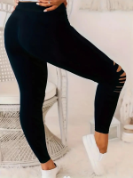 Kadın Dizleri Kesik Dalgıç Tayt - Görsel 3