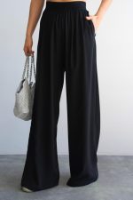 Dokuma Pantolon - Siyah - Görsel 2