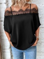 Kadın Askılı Dantel Janjan Krep Bluz - Görsel 2