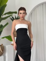 Terk Yırtmaç Detaylı Elbise