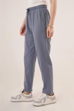 Cepli Belden Bağlamalı Paça Detaylı İndigo Pantolon - Görsel 2