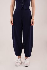 Havuç Kesim Lacivert Pantolon - Görsel 3