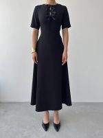 Wera Taşlı Fiyonk Detaylı Elbise - Görsel 2