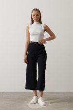 Kemer Pens Detaylı Pantolon - Lacivert - Görsel 2