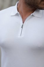 Erkek Fermuar Yakalı Kısa Kollu Tişört - Görsel 3