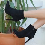 Blan Siyah Süet Topuklu Bot - Görsel 5