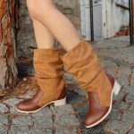 Jolin Taba Cilt Süet Detaylı Çizme - Görsel 4