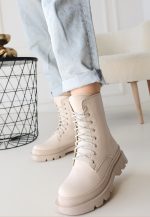 Orge Bej Cilt Bağcıklı Bot - Görsel 3