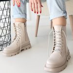 Orge Bej Cilt Bağcıklı Bot - Görsel 4