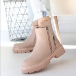 Menta Nude Cilt Fermuar Aksesuarlı Bot - Görsel 4