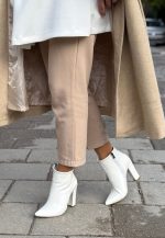 Loora Beyaz Rugan Desenli Topuklu Bot - Görsel 2