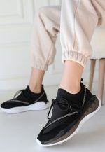 Liney Siyah Rugan Bağcıklı Spor Ayakkabı - Görsel 2