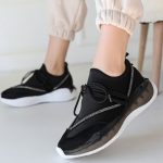 Liney Siyah Rugan Bağcıklı Spor Ayakkabı - Görsel 4