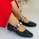 Koope Siyah Cilt Babet Ayakkabı - Görsel 5