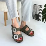 Nool Yeşil Nubuk Terlik - Görsel 4