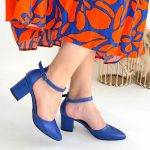 Mulen Mavi Cilt Topuklu Ayakkabı - Görsel 4