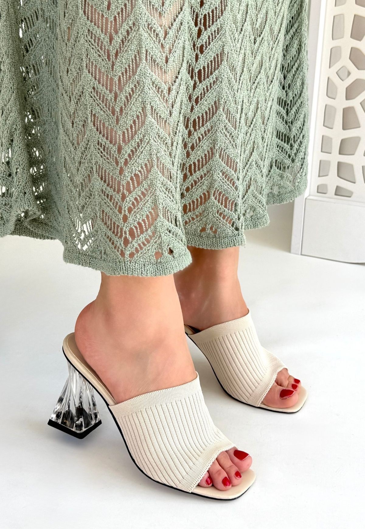 pro_erb174202789867d53c7acf98c Evra Ten Triko Topuklu Terlik - Görsel 1