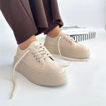 Carin Bej Keten Bağcıklı Spor Ayakkabı - Görsel 4