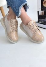 Piona Bej Rugan Bağcıklı Spor Ayakkabı - Görsel 3