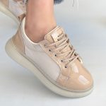 Piona Bej Rugan Bağcıklı Spor Ayakkabı - Görsel 4