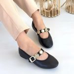 Atnis Siyah Cilt Babet Ayakkabı - Görsel 4